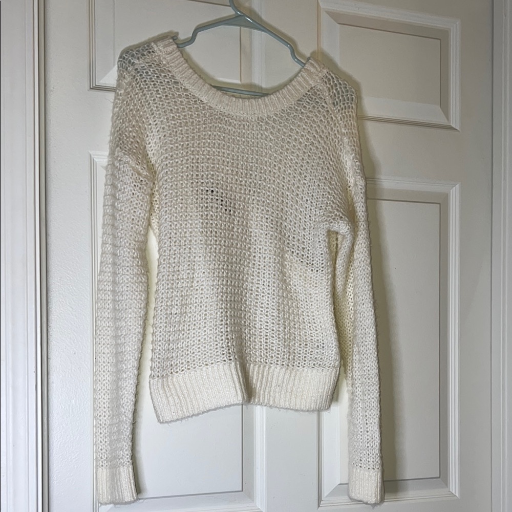 Elegant Cream Knit Sweater